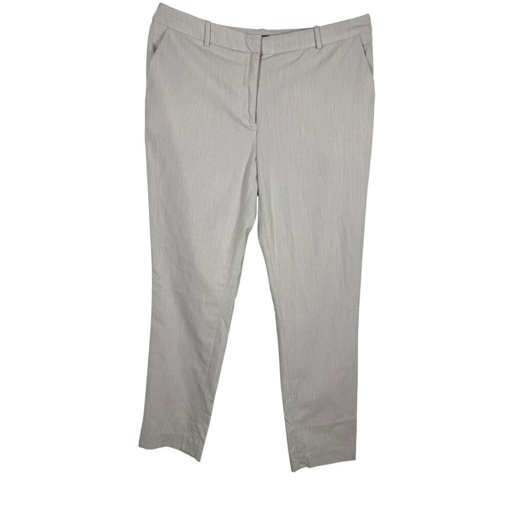 H&M Women's Size 10 Textured Dress Pants - White
